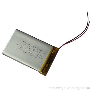 Rechargeable Lithium Polymer Battery with 3.7V, 1,250mAh and 500 Times Lifespan for Tester, Toys